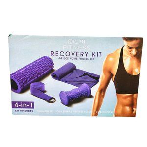 Lomi Fitness Recovery Kit 4-Piece Home Fitness Set ( Yoga Roller/ Strap/Massage